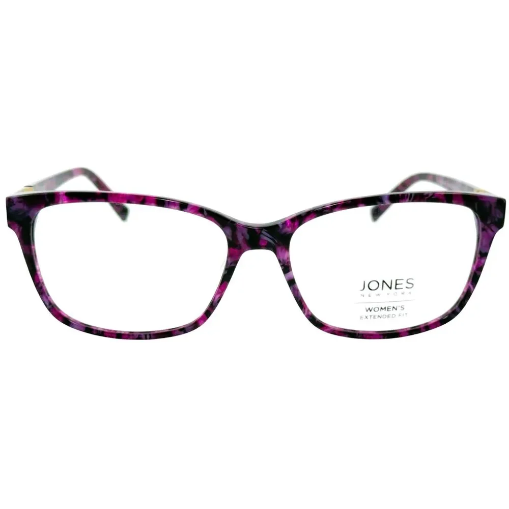 Jones New York VJON785 Womens Plastic Eyeglass Frame Purple Horn 57-16